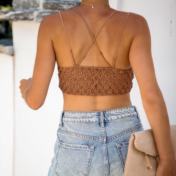 ‘Babe Alert’ Lace Bralette In Ginger - Picture 7 of 8